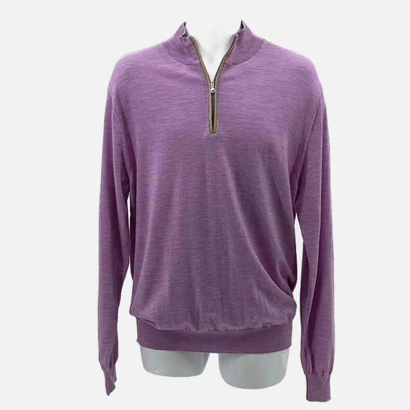 Peter Millar Excursionist Flex Merino Wool 1/4 Zip Sweater - NWOT - Size Large - Picture 1 of 5